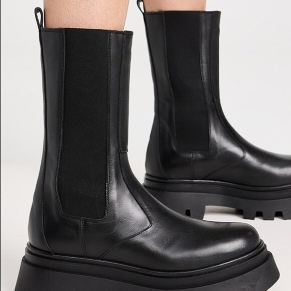 ALOHAS All Rounder 38 7.5 Black Platform Boot - Picture 7 of 8